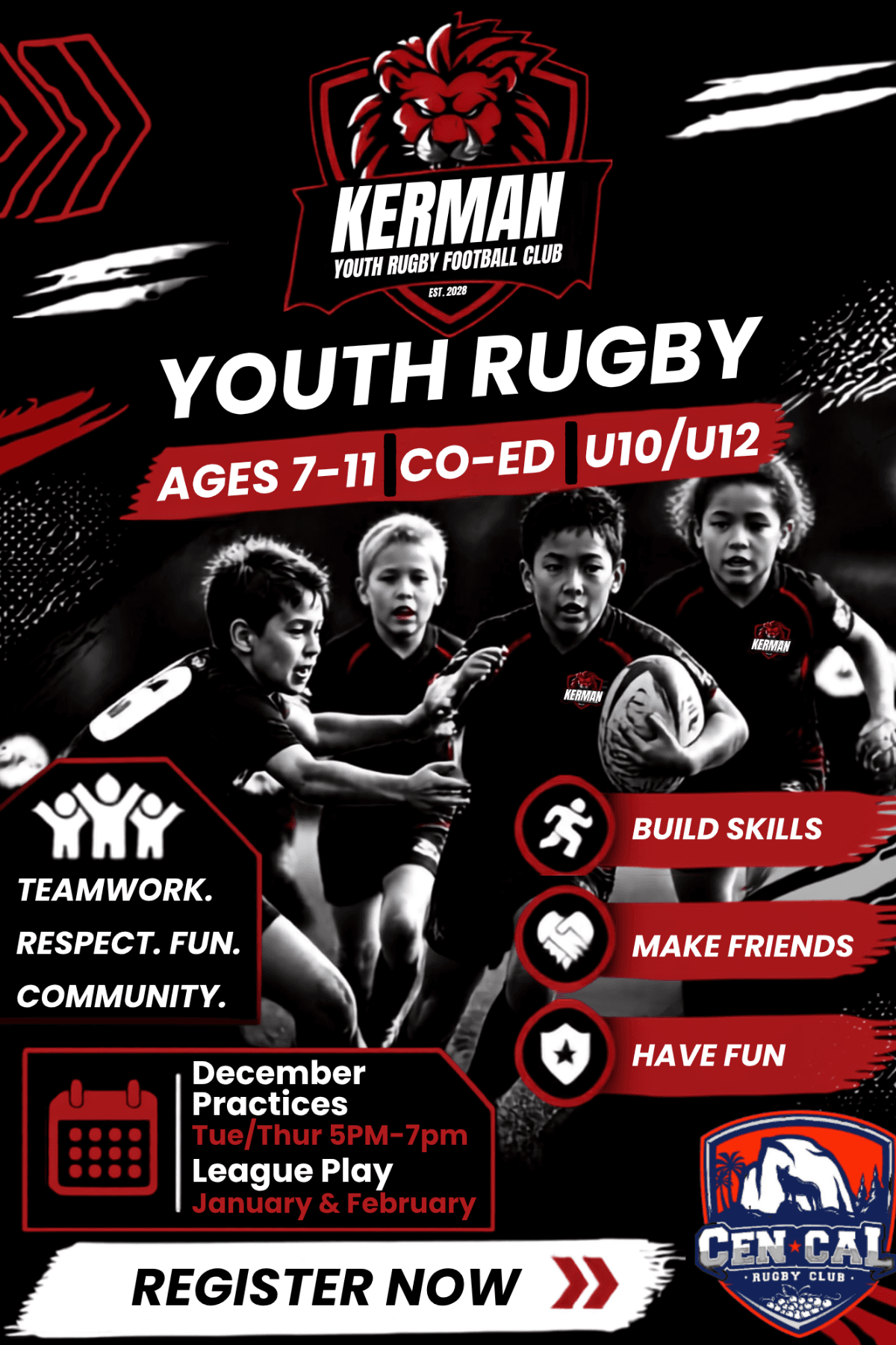 2026 Kerman Youth Rugby Registration